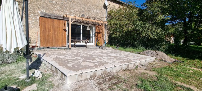 Terrasse en dalle