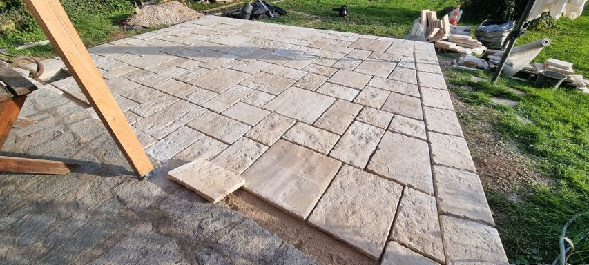 Terrasse en cours de réalisation